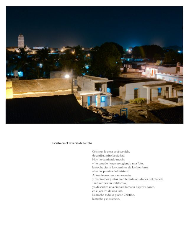 Escrito en el reverso de la foto