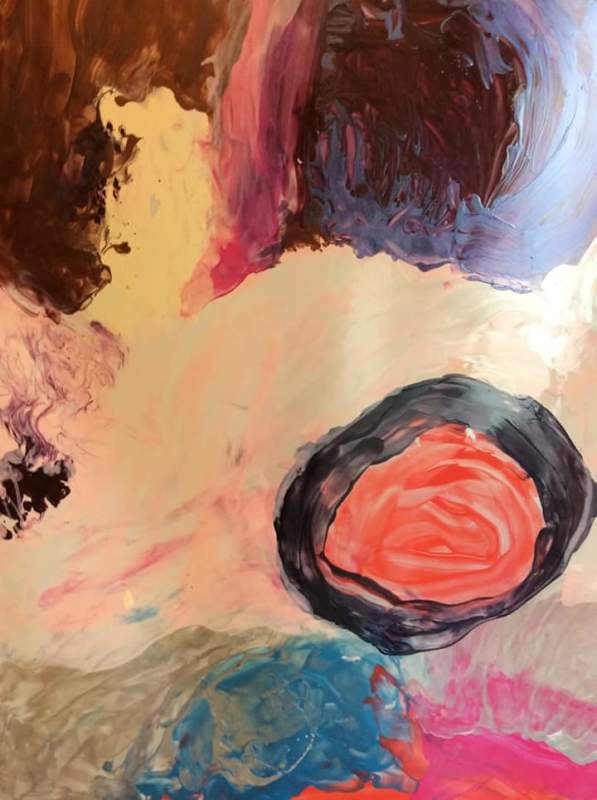 Julie Pate Painting Chinatown Show