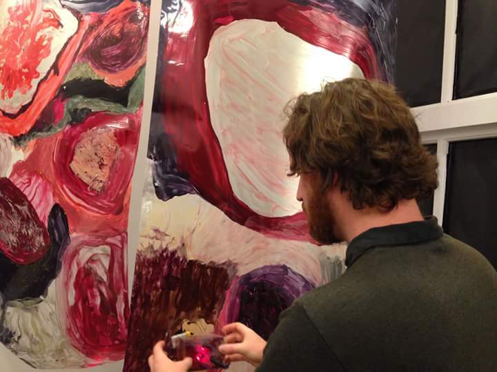 Julie Pate Painting Chinatown Show